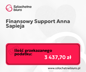 Szlachetne Biuro – Finansowy Support Anna Sapieja, 3 437,70 zł przekazanego podatku